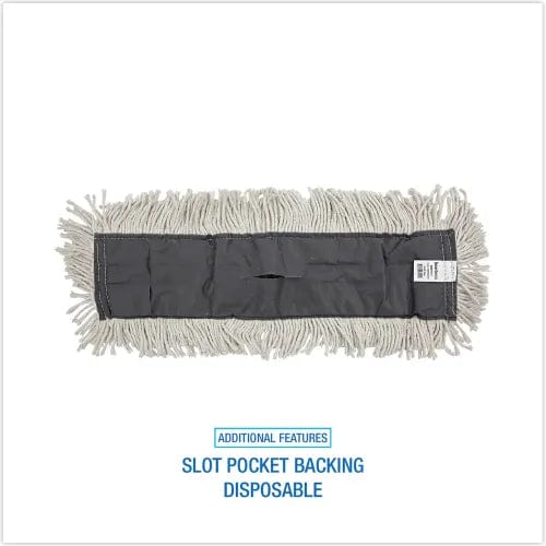 Centerline Dynamics Brooms & Dusters Disposable Cut End Dust Mop Head, Cotton/Synthetic, 24 x 5, White