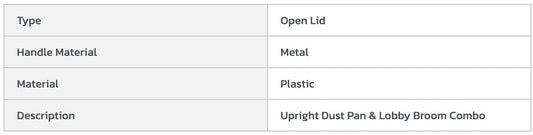 Centerline Dynamics Brooms & Dusters Global Industrial™ Upright Dust Pan & Lobby Broom Combo Kit