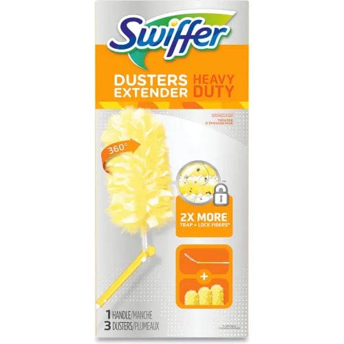 Centerline Dynamics Brooms & Dusters Heavy Duty Dusters, Plastic Handle Extends to 3 ft, 1 Handle and 3 Dusters/Kit
