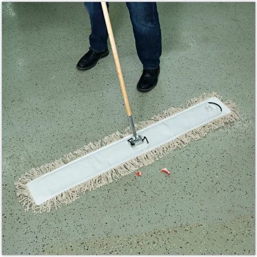 Centerline Dynamics Brooms & Dusters Industrial Dust Mop Head, Hygrade Cotton, 48" x 5", White
