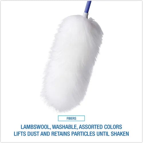 Centerline Dynamics Brooms & Dusters Lambswool Duster Handle, Plastic Extends 35" - 48", Assorted Colors