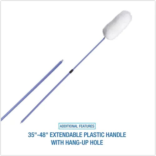 Centerline Dynamics Brooms & Dusters Lambswool Duster Handle, Plastic Extends 35" - 48", Assorted Colors