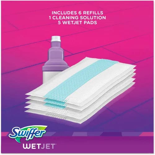 Centerline Dynamics Brooms & Dusters Mop Starter Kit, 46" Handle - Silver/Purple