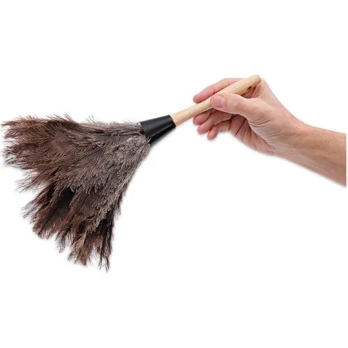 Centerline Dynamics Brooms & Dusters Professional Ostrich Feather Duster, Gray, 14" x 6"