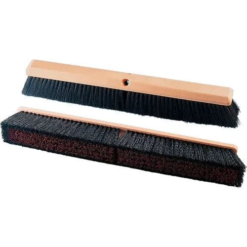 Centerline Dynamics Brush Heads 18"W All-Purpose Polypropylene Push Broom w/Stiff Center and Fine Border Bristles - Pkg Qty 12
