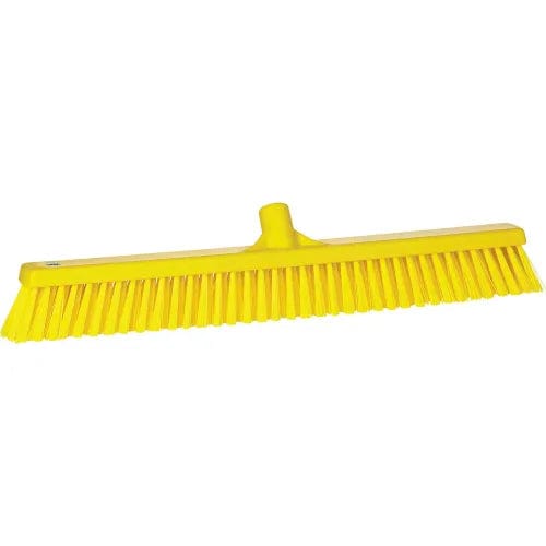 Centerline Dynamics Brush Heads 24" Combo Push Broom- Soft/Stiff, Yellow