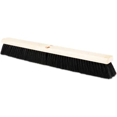 Centerline Dynamics Brush Heads 24" Hardwood Block 2-1/2" Tampico Fill Floor Brush Head, Black