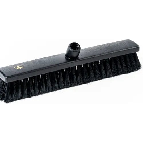 Centerline Dynamics Brush Heads ESD Conductive Broom Stiff Bristle Brush, Base only, 15-3/4", Black