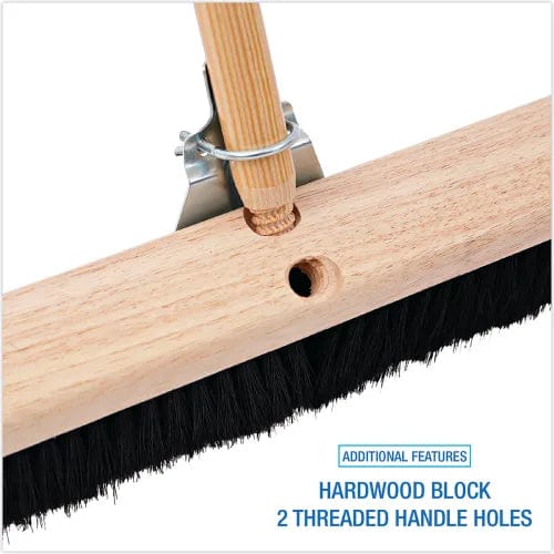 Centerline Dynamics Brush Heads Floor Brush Head, 2.5" Black Tampico Fiber Bristles, 36" Brush