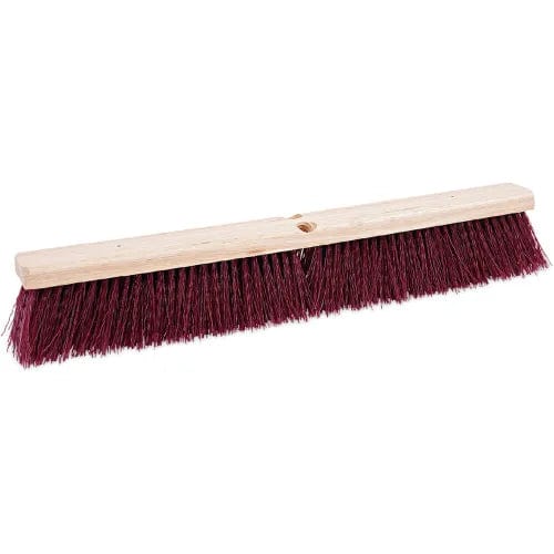 Centerline Dynamics Brush Heads Floor Brush Head, 3.25" Maroon Stiff Polypropylene Bristles, 24" Brush