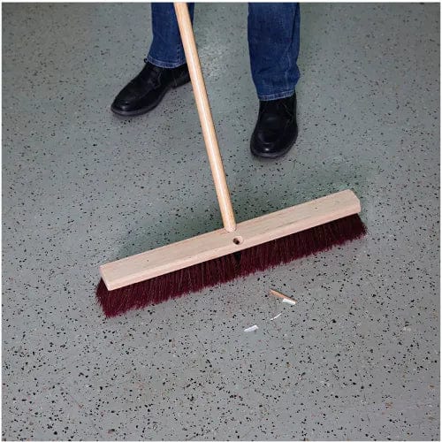 Centerline Dynamics Brush Heads Floor Brush Head, 3.25" Maroon Stiff Polypropylene Bristles, 24" Brush