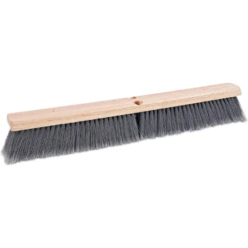 Centerline Dynamics Brush Heads Floor Brush Head, 3" Gray Flagged Polypropylene Bristles, 24" Brush