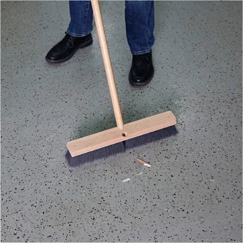 Centerline Dynamics Brush Heads Floor Brush Head, 3" Gray Flagged Polypropylene Bristles, 24" Brush