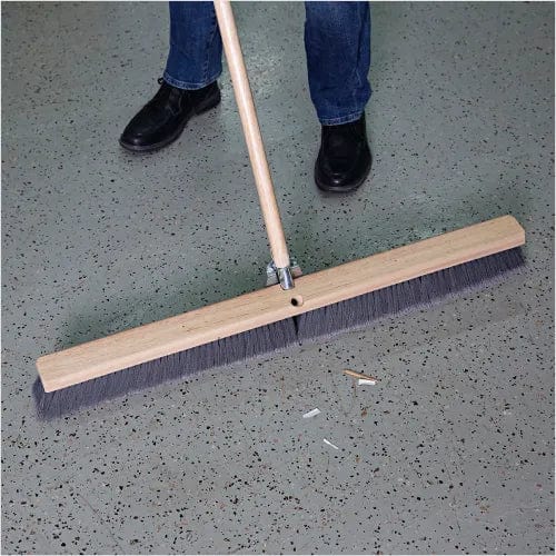 Centerline Dynamics Brush Heads Floor Brush Head, 3" Gray Flagged Polypropylene Bristles, 36" Brush