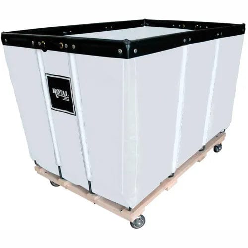Centerline Dynamics Bulk Container & Tilt Trucks 20 BU-HD Basket Trucks - Cotton Canvas Liner - 4 Swivel Casters-Gray