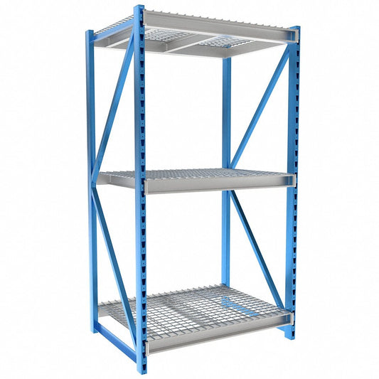 Centerline Dynamics Bulk Rack Starter Hallowell Bulk Rack 48"W x 36"D x 87"H, 3 Level Unit Includes Waterfall Wire Deck