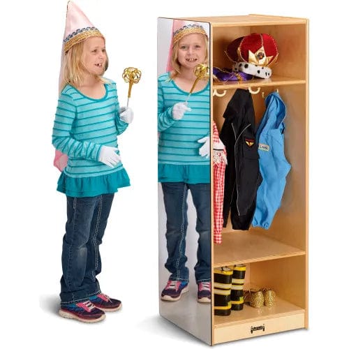 Centerline Dynamics Childcare & Nursery Wooden Dress-Up Locker with Acrylic Mirror