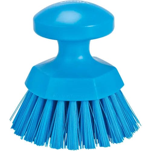 Centerline Dynamics Cleaning Brushes Round Hand Brush- Stiff, Blue