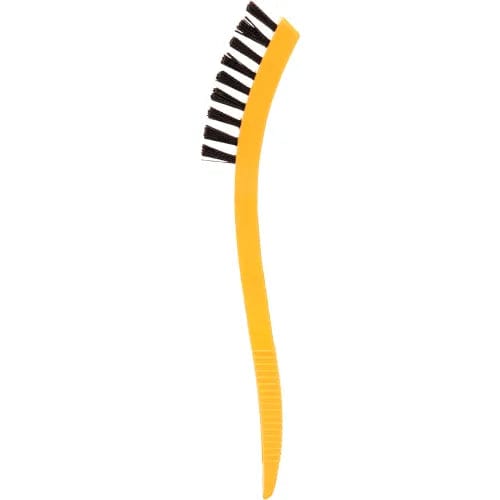 Centerline Dynamics Cleaning Brushes Synthetic-Fill Tile & Grout Brush, 8 1/2", Yellow Plastic Handle