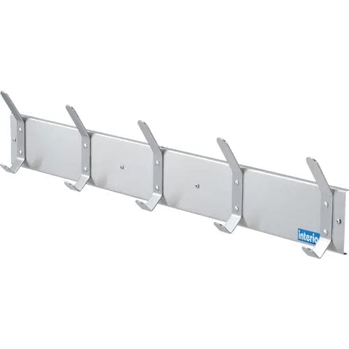 Centerline Dynamics Coat Racks & Stand 36"W Coat Rack with 5 Hook - Silver