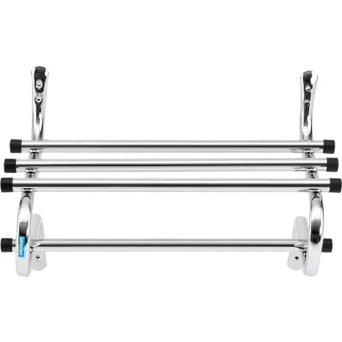 Centerline Dynamics Coat Racks & Stand Wall Mount Coat & Towel Rack With Shelf, 24"W, Chrome