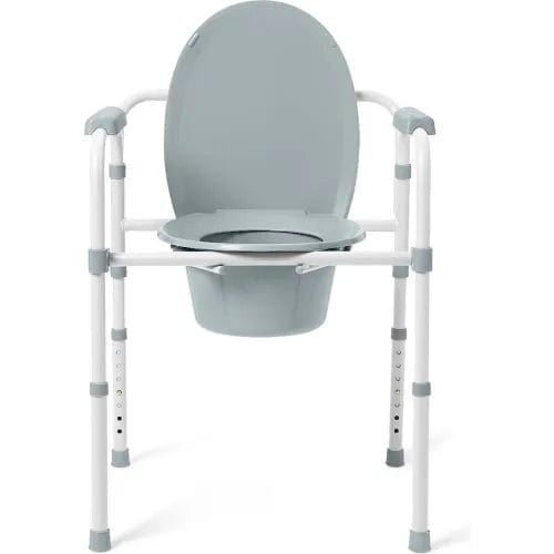 Centerline Dynamics Commodes 3 in 1 Elongated Steel Folding Commode, 350 lb. Capacity
