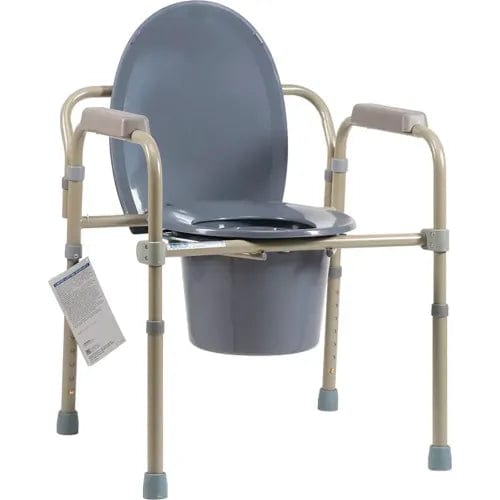 Centerline Dynamics Commodes Elongated Folding Bedside Elongated Commode Seat, Pack of 4