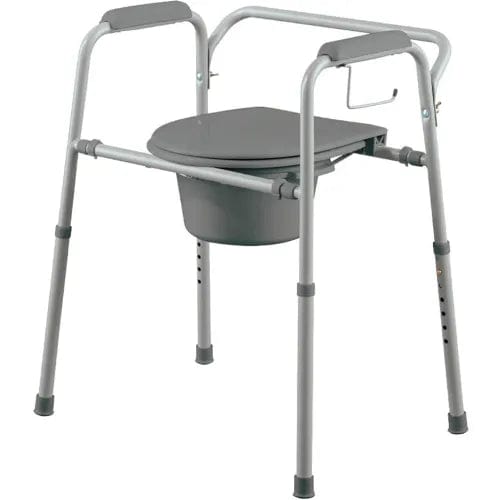 Centerline Dynamics Commodes Knockdown Steel Bedside Commode, 350 lb. Capacity
