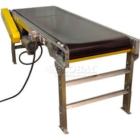 Centerline Dynamics Conveyors Omni Metalcraft Powered 12"W x 10'L Belt Conveyor with 6"H Side Rails