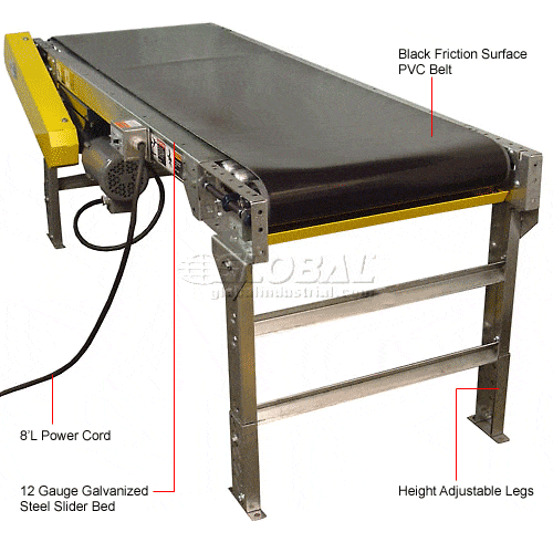 Centerline Dynamics Conveyors Omni Metalcraft Powered 12"W x 50'L Belt Conveyor without Side Rails