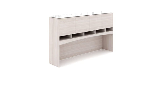 Centerline Dynamics CorpDesign Furniture CorpDesign Deluxe hutch with laminated doors 66" Blanc de Gris