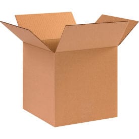 Centerline Dynamics Corrugated Box Cube Cardboard Corrugated Boxes, 10"L x 10"W x 10"H, Kraft - Pkg Qty 25