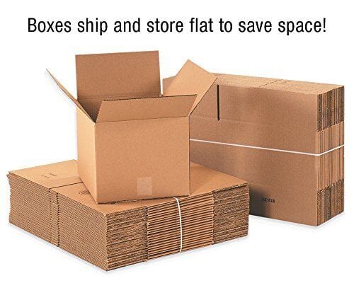 Centerline Dynamics Corrugated Box Cube Cardboard Corrugated Boxes, 10"L x 10"W x 10"H, Kraft - Pkg Qty 25