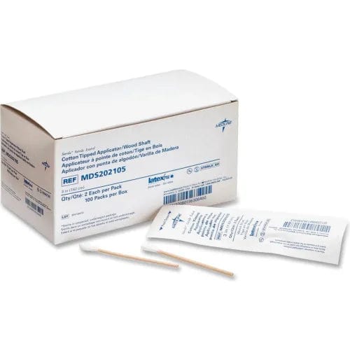 Centerline Dynamics Cotton Tipped Applicators Sterile Cotton Tipped Applicators, 3" Length, Box of 200