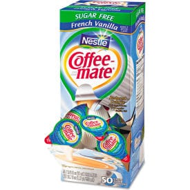 Centerline Dynamics Creamer Coffee mate® Non-Dairy Liquid Creamer Single, Sugar Free Fr Vanilla, 0.375 oz., 50/Box