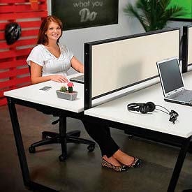 Centerline Dynamics Desk Nexel Interion Fabric Divider Partition for Double Collaboration Desk