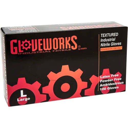 Centerline Dynamics Disposable Gloves Gloveworks Industrial Grade Nitrile Gloves, Powder-Free, Blue, XXL, 1000/Case