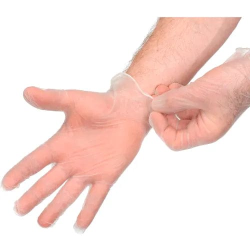 Centerline Dynamics Disposable Gloves GVDR Industrial Grade Vinyl Gloves, 3.2 Mil, Powdered, XL, Clear, 1000/Case