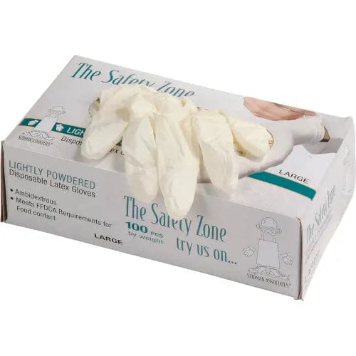 Centerline Dynamics Disposable Gloves Industrial Grade Disposable Latex Gloves, Powdered, Small, Natural, 3.7 Mil, 1000/Case