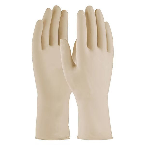 Industrial Grade Latex Gloves, Powdered, White, S, 1000/Case