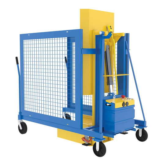 Centerline Dynamics Dumpers Vestil Steel DC Powered Trash Can Dumper 60 In. Maximum Dump Height