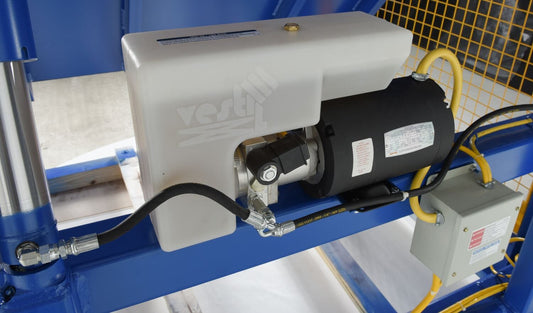 Centerline Dynamics Dumpers Vestil Steel Electric Hydraulic Box Dumper 60 In. Dump Height 2,000 Lb. Capacity