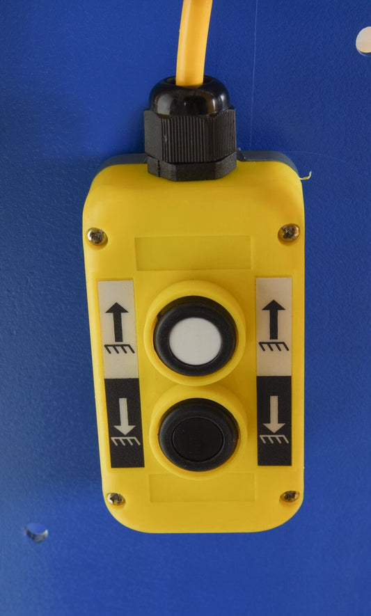 Centerline Dynamics Dumpers Vestil Steel Electric Hydraulic Box Dumper 60 In. Dump Height 2,000 Lb. Capacity