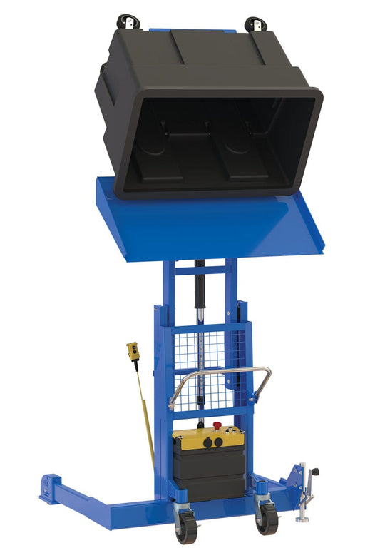 Centerline Dynamics Dumpers Vestil Steel Multi Purpose Tote Dumper 72 In. Dump Height 600 Lb. Capacity