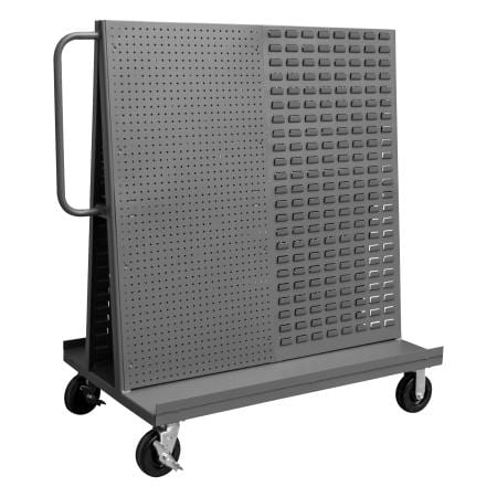 Centerline Dynamics Durham A-Frame Truck Durham A-Frame Truck Double Sided 1/2 Pegboard & 1/2 Louvered Panels Gray 30 x 54-1/2 x 57