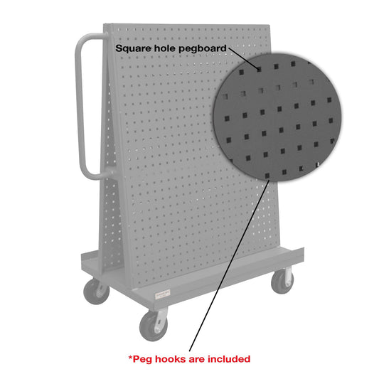 Centerline Dynamics Durham A-Frame Truck Durham A-Frame Truck Pegboard Panels Gray 24 x 42-1/2 x 52