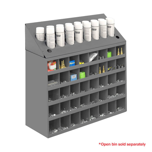 Centerline Dynamics Durham Bin Accessories Durham Aerosol Topper for Modular Products, Holds 17 Spray Cans, 12″ x 33-11/16″