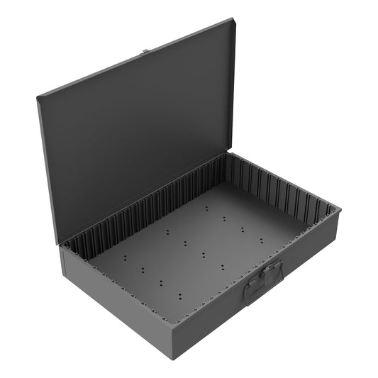 Centerline Dynamics Durham Compartment Boxes Durham Large Steel Compartment Box, Adjustable Compartments, Gray