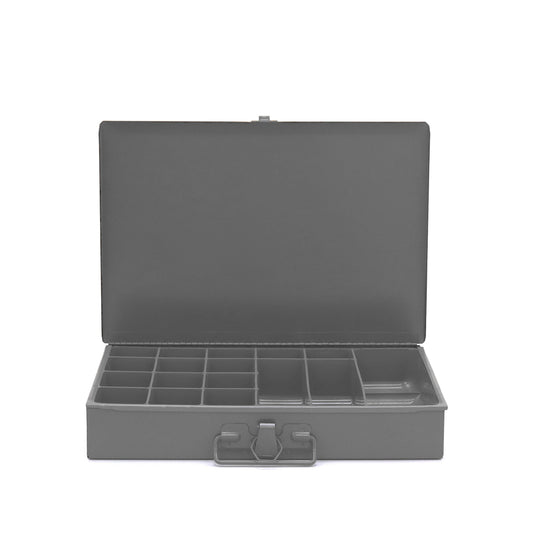 Centerline Dynamics Durham Compartment Boxes Durham Small Steel Compartment Box, 17 Compartments, Gray