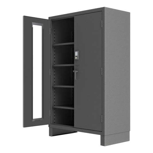 Centerline Dynamics Durham Electronic Access Control 48 x 24 x 78 Durham Access Control Cabinet, 1 Clear, 1 Solid Doors